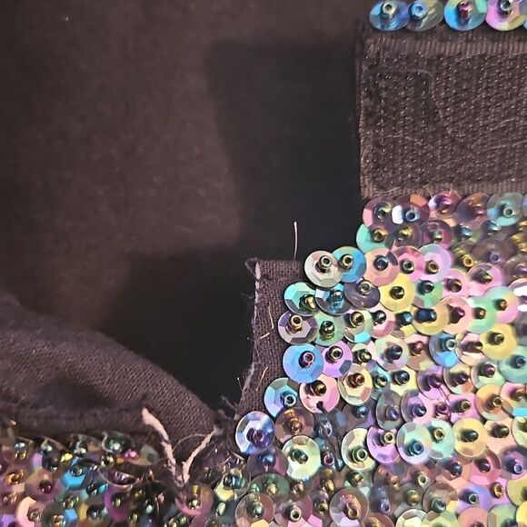 Vintage 1980s JC Statement Beret With Iridiscent Sequins - Picture 4 of 9